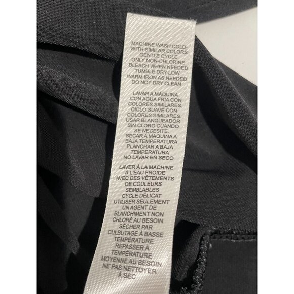 Chicos Black & White Asymmetrical Top With Side Slits & Tie Hem Size 0 - Picture 12 of 12